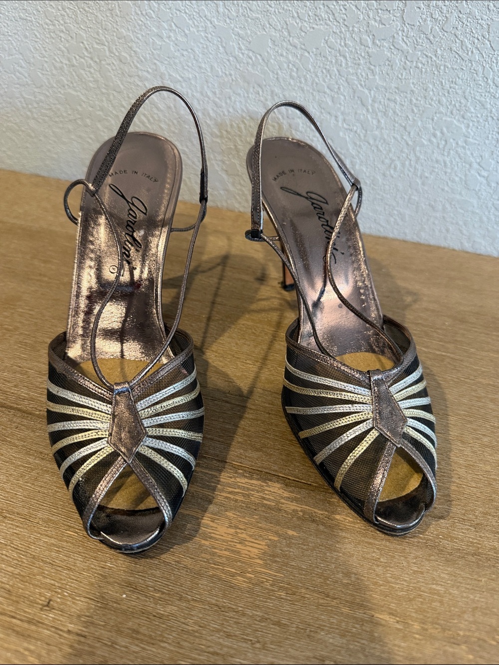Vintage Peep-toe Slingback Heel